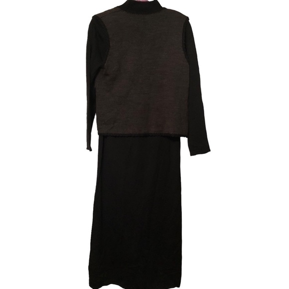 Nina Leonard Sweater Dress with Vest - Picture 2 of 13